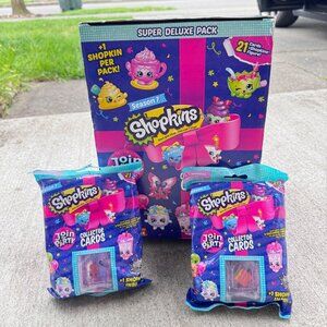 Shopkins Season 7 Lot of 2 Sealed Blind Bags Super Deluxe Packs with Display Box